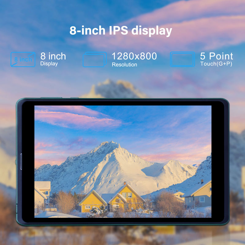 ایده C 8 اینچ Android Tablet PC با اندروید 12 OS Quad Core CPU 8GB RAM 512GB Storage IPS HD Display CM818 سبز