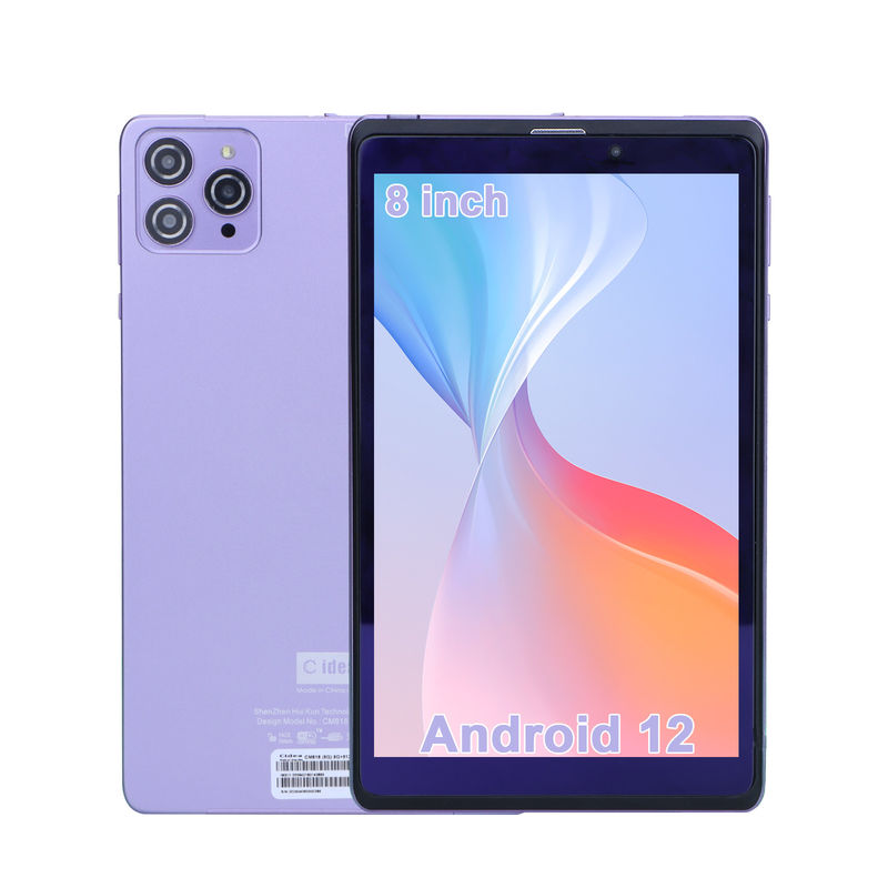 C Idea Portable 8 In Android Tablet PC 8GB RAM 512 GB اندروید 12 تبلت آی پی اس اچ دی صفحه نمایش چهار هسته ای CM818 بنفش