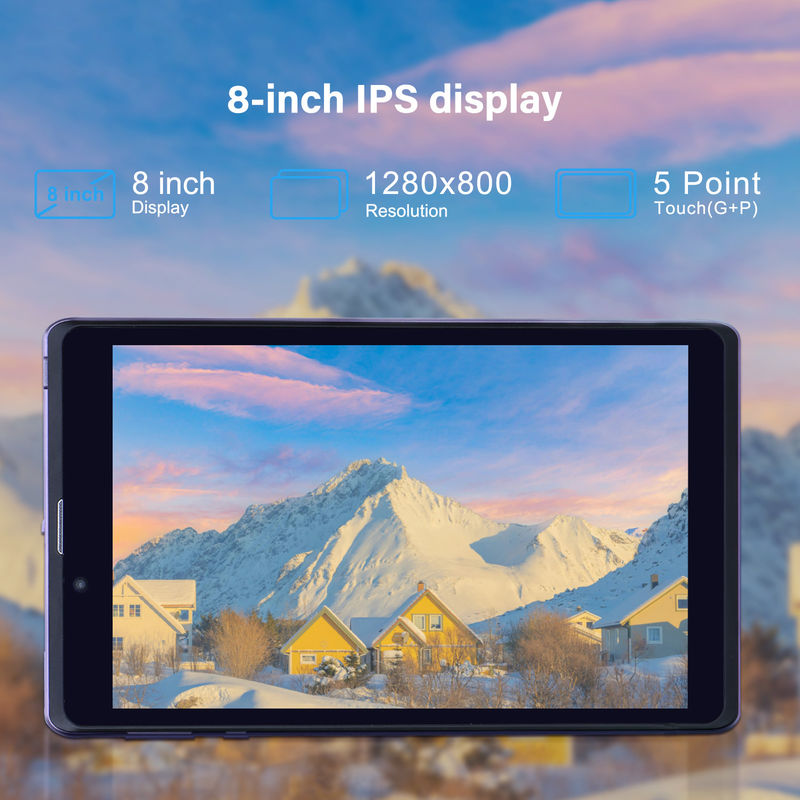 C Idea Portable 8 In Android Tablet PC 8GB RAM 512 GB اندروید 12 تبلت آی پی اس اچ دی صفحه نمایش چهار هسته ای CM818 بنفش