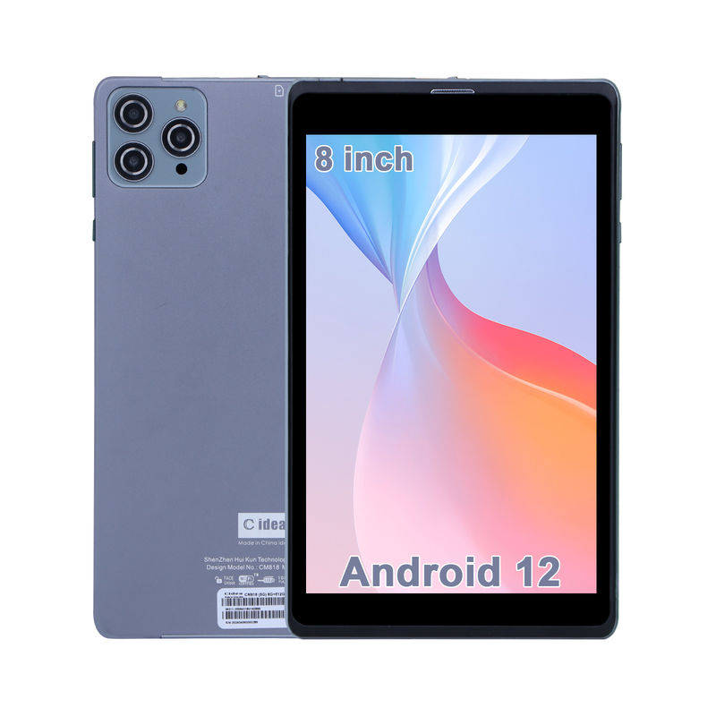 ایده C Android Tablet PC دوربین دوگانه 8 اینچ 1280x800 IPS صفحه نمایش HD Android 12 تبلت برای دانش آموز CM818 خاکستری