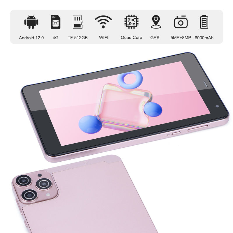 ایده C 7 اینچ تبلت های هوشمند اندرویدی 6+128GB Quad Core WiFi Tablet صفحه نمایش لمسی اچ دی برای نوجوانان CM515 ((رنگ صورتی)
