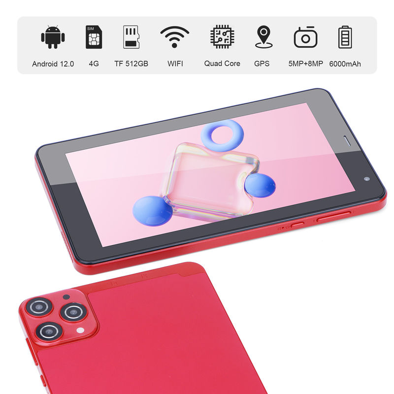 C Idea 7 اینچ تبلت های کوچک Quad Core WiFi 5G Android Tablet PC For Education CM515 ((قرمز))