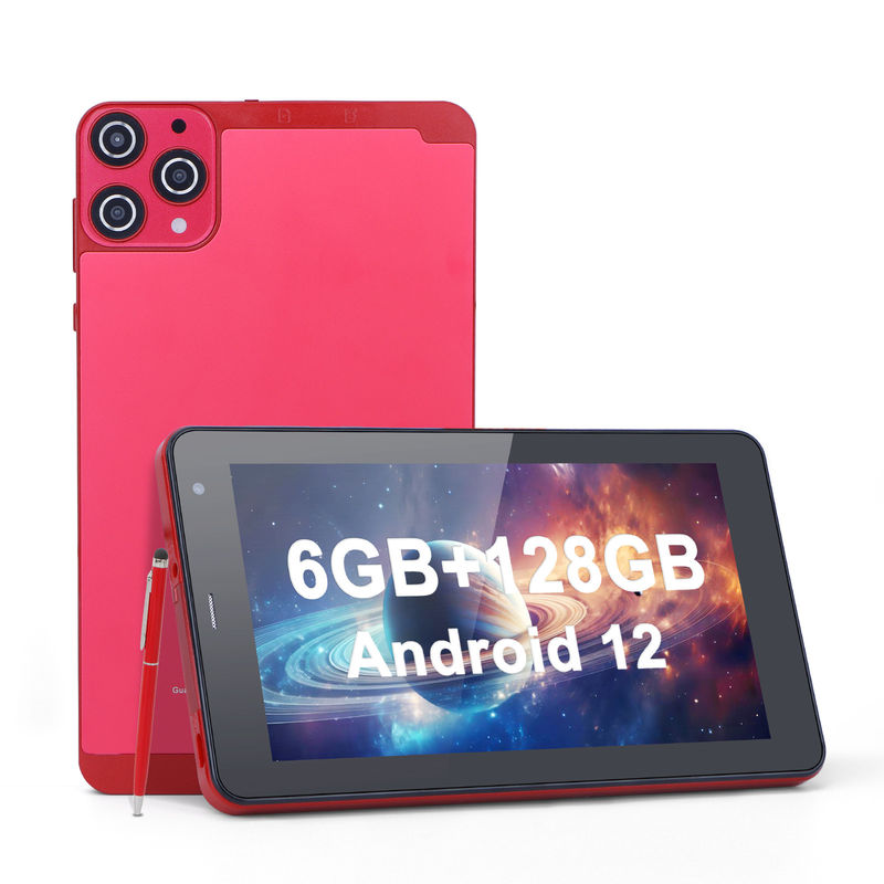 C Idea وای فای 5G تبلت 7 اینچ تبلت 6+128GB صفحه لمسی چهار هسته ای برای آموزش CM515 ((قرمز)