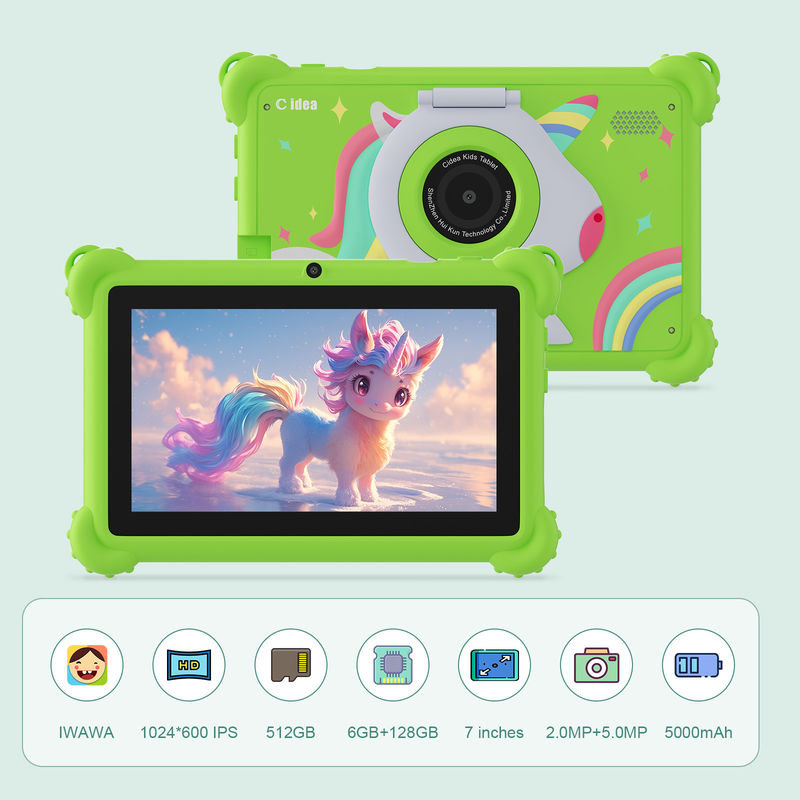C Idea 7 Inch WIFI Kidspad سیستم اندرویدی 6+128GB تبلت برای بچه ها با کیف اثبات CM88