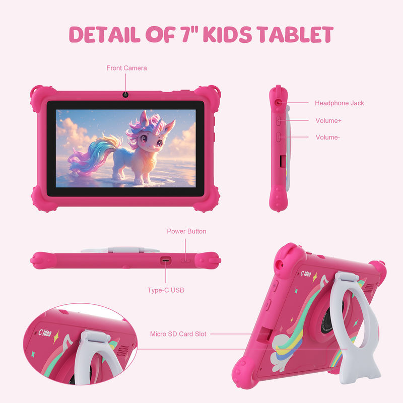 C Idea 7 Inch Android Smart Tablet PC For Child with Expand 512GB بچه ها APP CM88