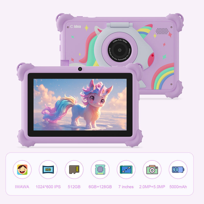 ایده C 7 اینچ بچه ها تبلت سنین 3-7 دوربین دوگانه IPS صفحه نمایش آموزشی kidsspad با کنترل والدین CM88