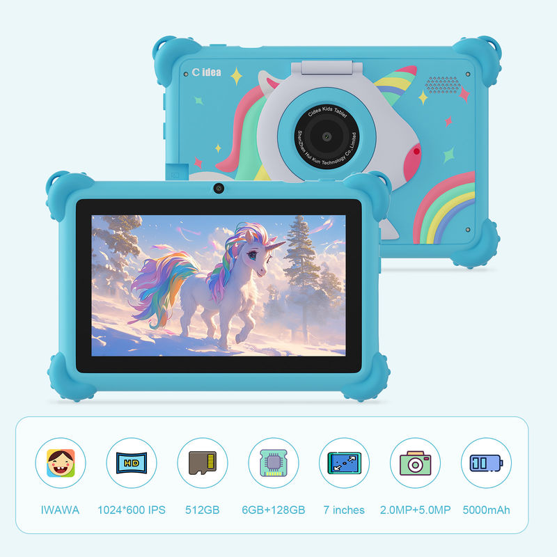 C idea 2024 Kids Learning Tablet Bright Display کیس محافظ و اندروید 12 عملکرد CM88