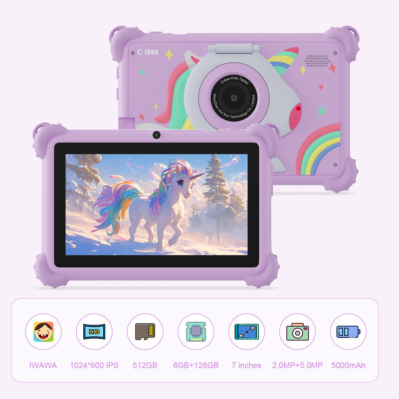 C idea 2024 Kids Tablet هدیه ایده آل با اندروید 12 اپلیکیشن های آموزشی و کیف ماندگار Tablet Kidspad CM88