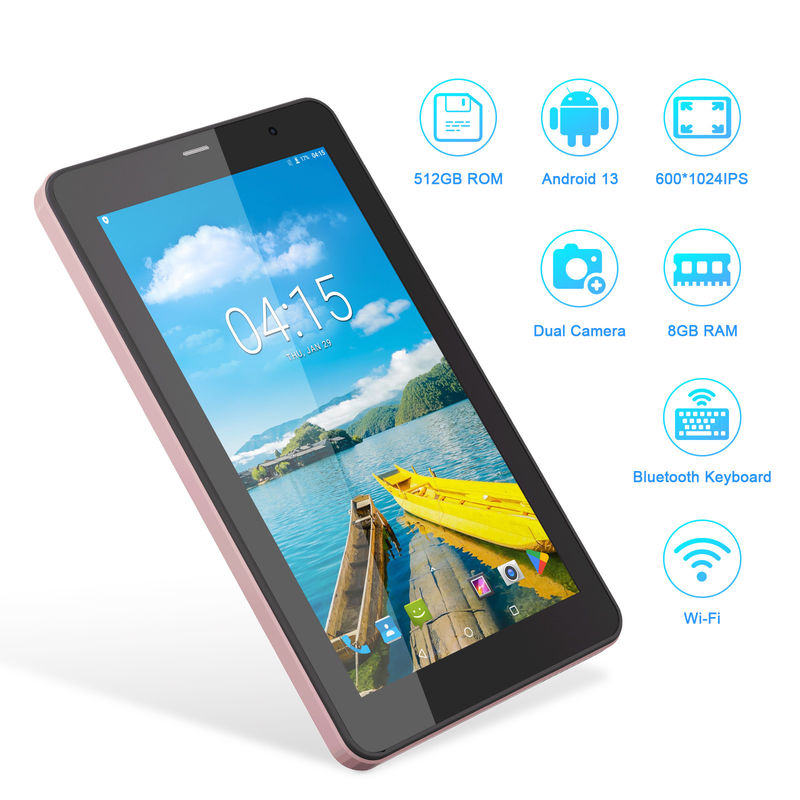 C Idea 7 اینچ تبلت با سیم کارت وای فای Android Tablet PC برای دانش آموزان CM518 پرو صورتی
