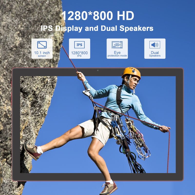 C Idea 10.1 اینچ اندروید 14 Smart Tablet PC با پشتیبانی سیم کارت برای نوجوانان CM8200Plus قرمز