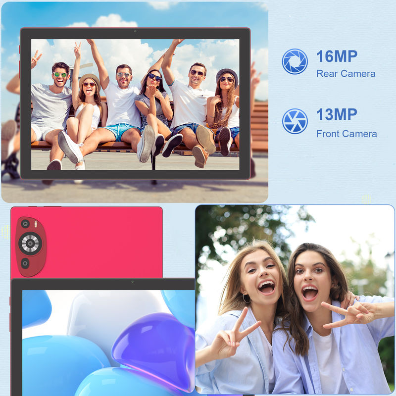 C Idea 10.1 اینچ اندروید 14 Smart Tablet PC با پشتیبانی سیم کارت برای نوجوانان CM8200Plus قرمز