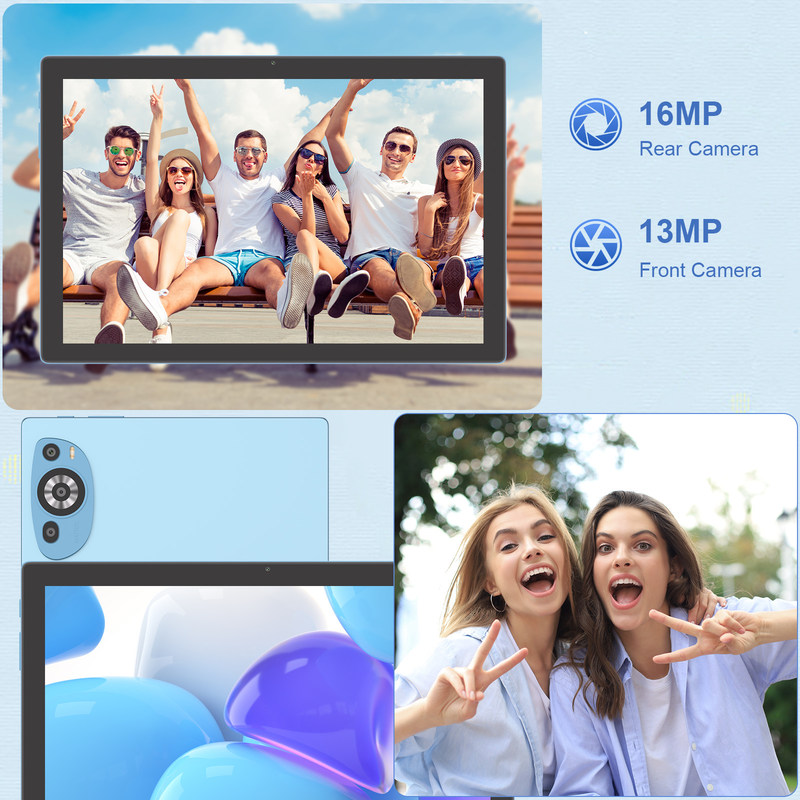 C Idea اندروید 14 صفحه لمسی 10.1 اینچی تبلت با صفحه کلید و قلم CM8200plus آبی