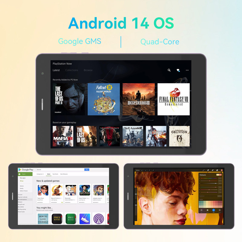 C Idea 8 Inch 8+512gb 8000mah 5+8MP دوربین دوگانه اندروید تبلت PC با سیم کارت برای دانش آموزان CM828 بنفش