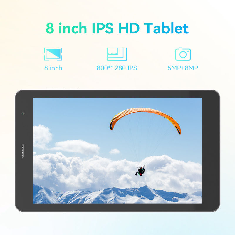 C Idea ODM 8 اینچ باتری 512GB دو دوربین اکتا کور پردازنده اندروید تبلت PC با کیس برای دانش آموزان CM828 نقره