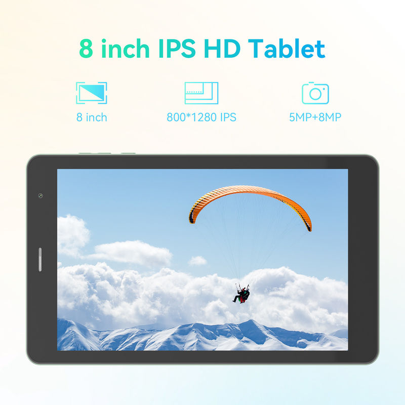 C Idea Wholesale Tablet 8 Inch 800*1280HD IPS Dual Camera Android Tablet Pc با سیم کارت برای یادگیری CM828 سبز