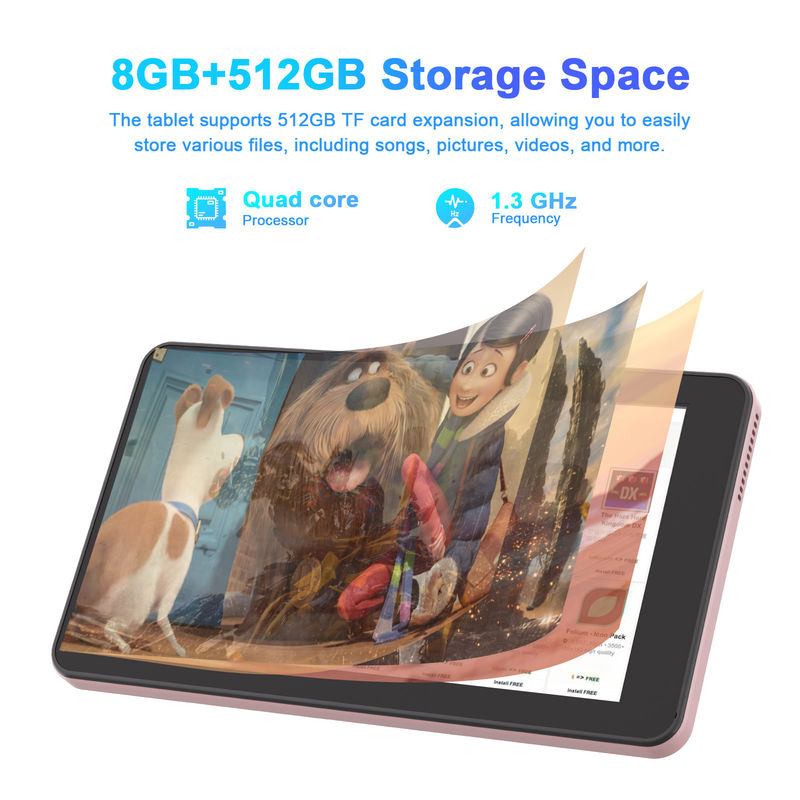 C Idea 7 اینچ اندروید تب، 8+512GB، Quad Core، تبلت آموزشی مناسب برای دانش آموزان  CM518pro صورتی