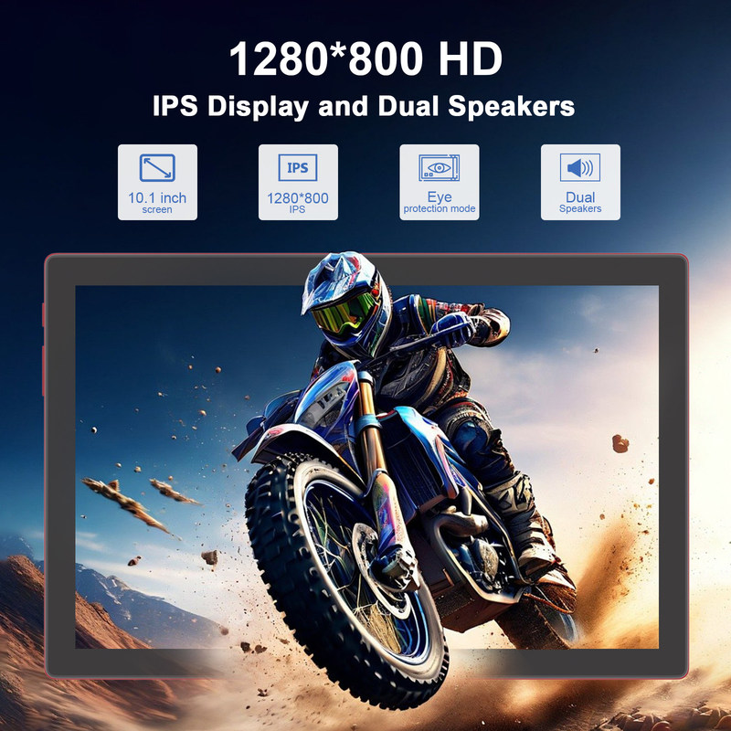 C Idea 10.1 اینچ اندروید 14 Smart Tablet PC با پشتیبانی دو سیم کارت CM8200Plus قرمز