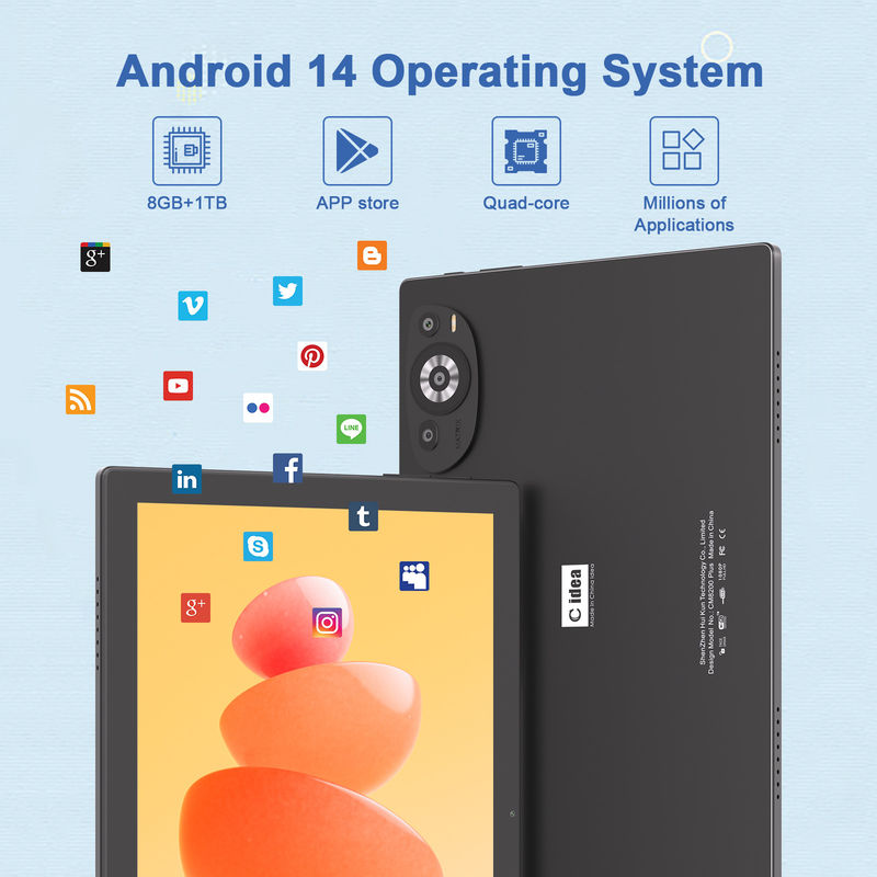 C Idea 10.1 اینچ تبلت وای فای با پشتیبانی سیم کیبورد آموزشی تبلت اندروید PC M8200 Plus سیاه