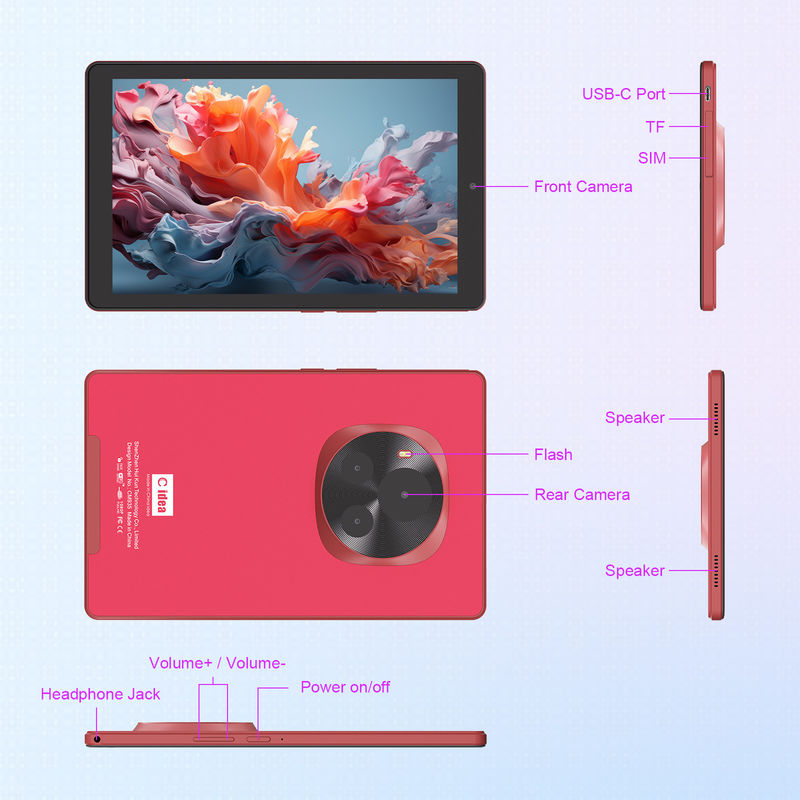C Idea 9 Inch MTK Quad Core Tablet 800x1280 IPS Screen تبلت اندرویدی با قلم CM935 قرمز