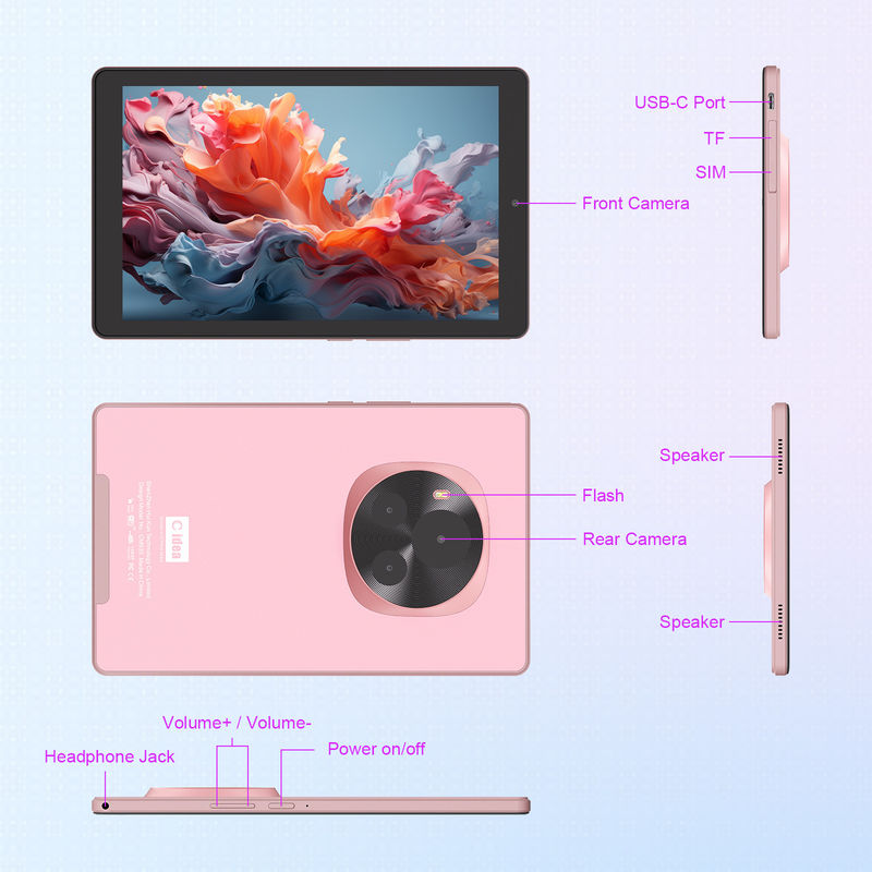 ایده C Android Tablet صفحه نمایش IPS با پشتیبانی سیم کارت 9 اینچ تبلت PC برای نوجوانان CM935 صورتی