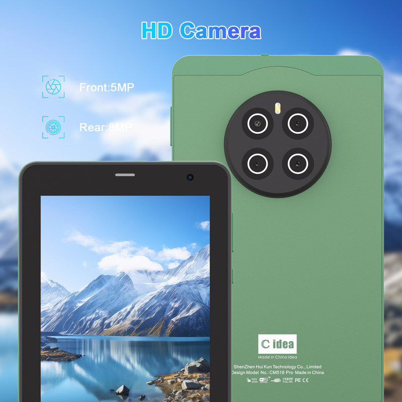 C Idea 7 اینچ تبلت با سیم کارت وای فای اندروید Smart Tablet PC CM518 Pro سبز
