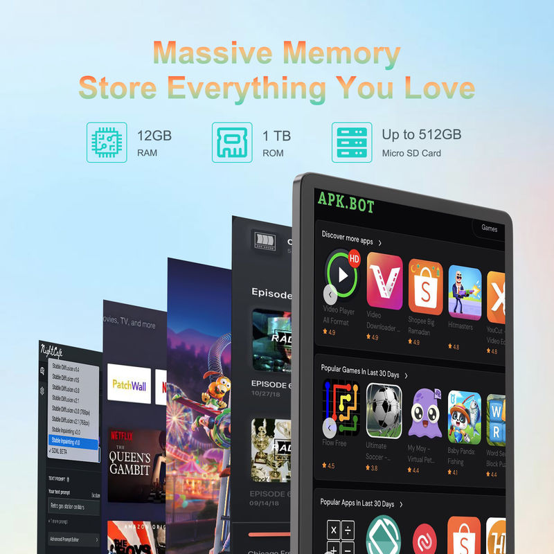 C Idea 14 اینچ تبلت ذخیره سازی بزرگ 1200*1920 FHD Screen Android Tablet PC CM14000 plus