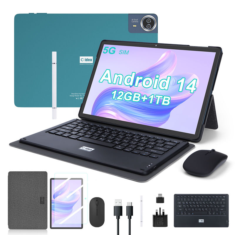 C Idea 14 Inch Tablet Storage Smart Tablet PC با صفحه کلید CM14000 به علاوه آبی