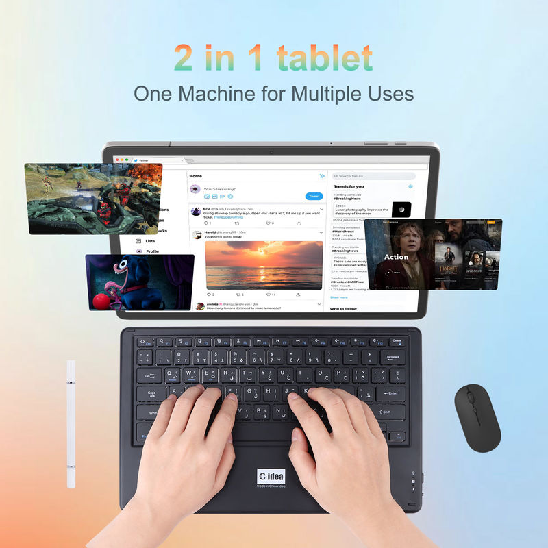 C Idea تبلت 14 اینچی 5G تبلت های صفحه لمسی برای دانش آموزان CM14000 Plus خاکستری