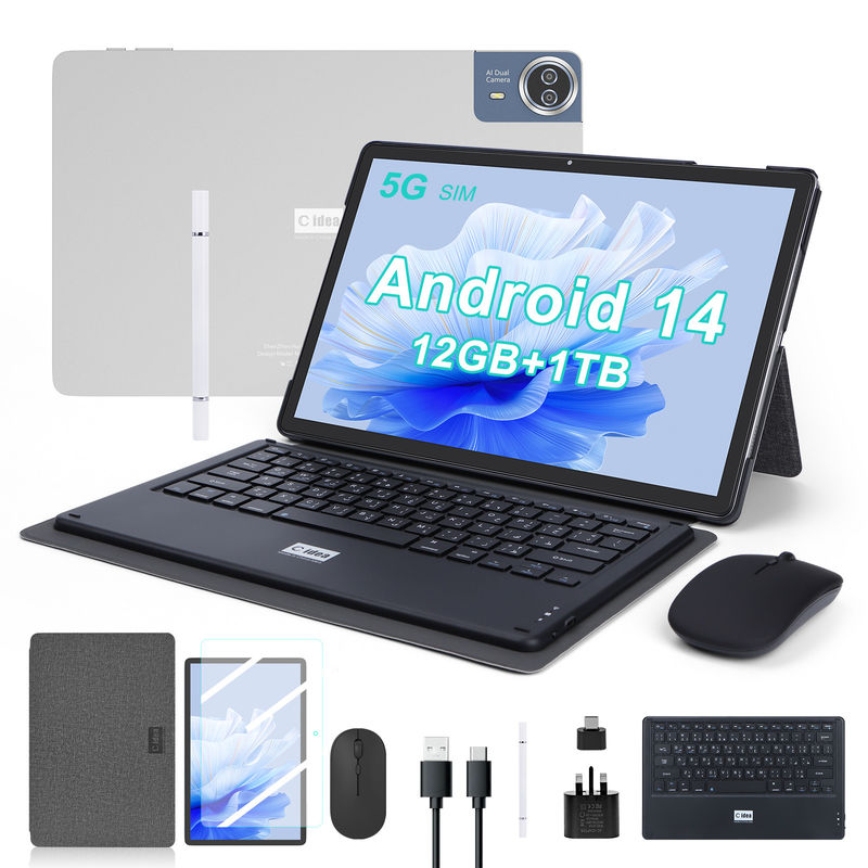C Idea تبلت 14 اینچی 5G تبلت های صفحه لمسی برای دانش آموزان CM14000 Plus خاکستری