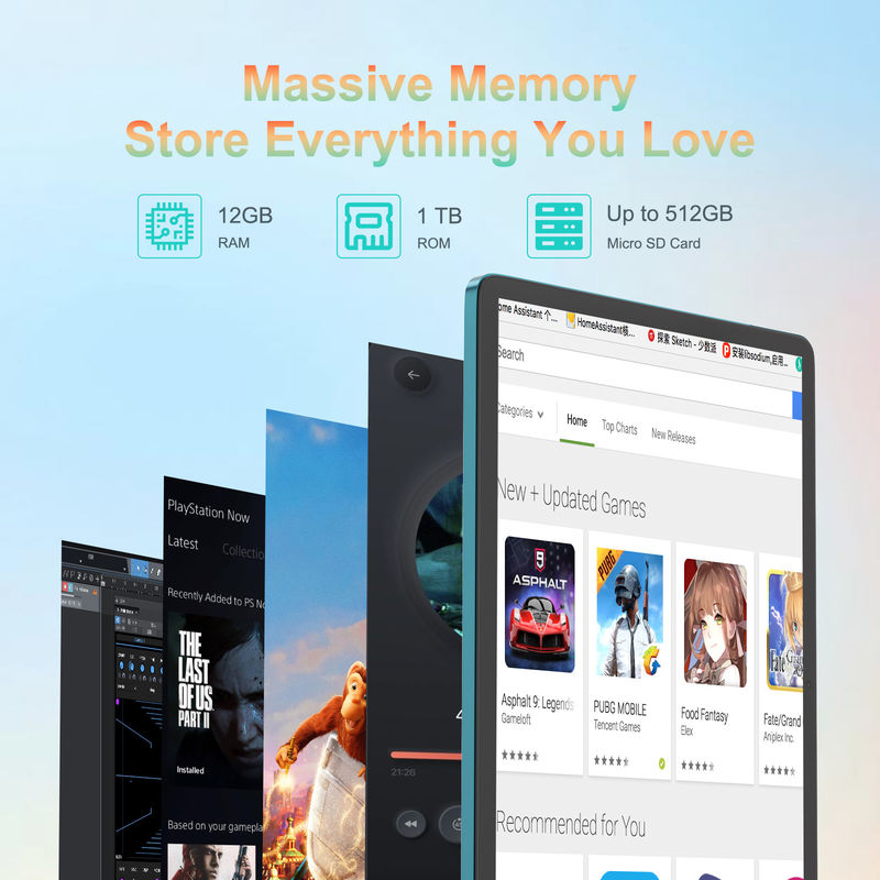 C Idea 14 Inch Tablet باتری بزرگ Smart Tablet PC با صفحه کلید و ماوس CM14000 به علاوه آبی