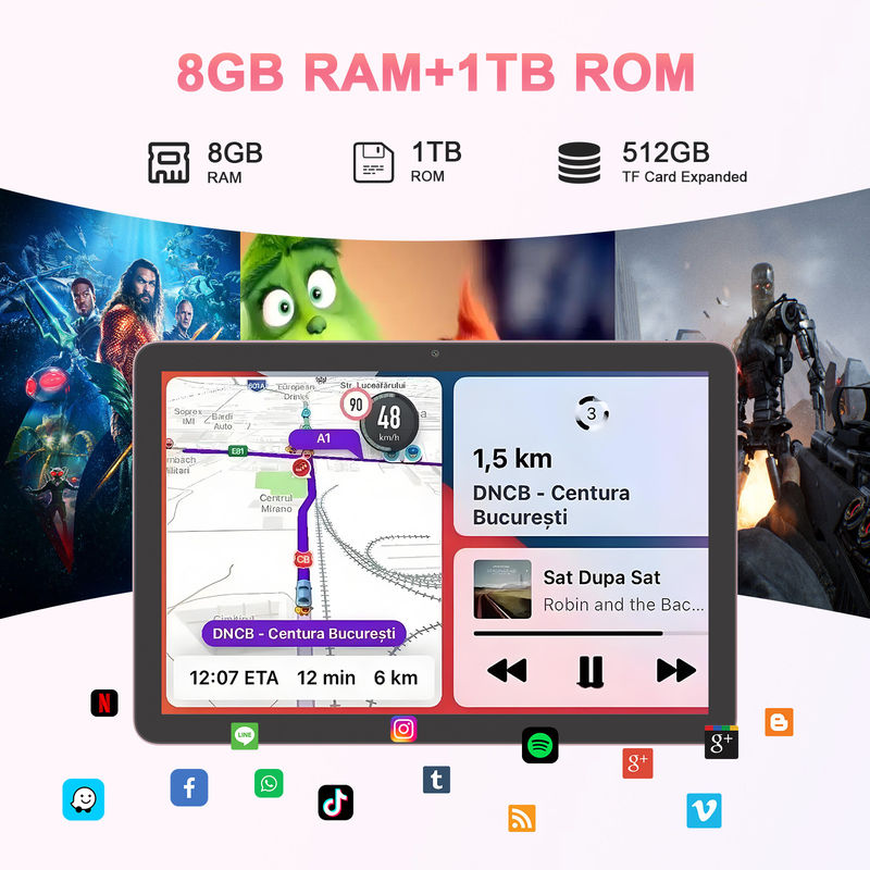 C Idea 10.1 اینچ 5g تبلت با سیم کیبورد Smart Tablet PC برای آموزش cM8300 Plus صورتی