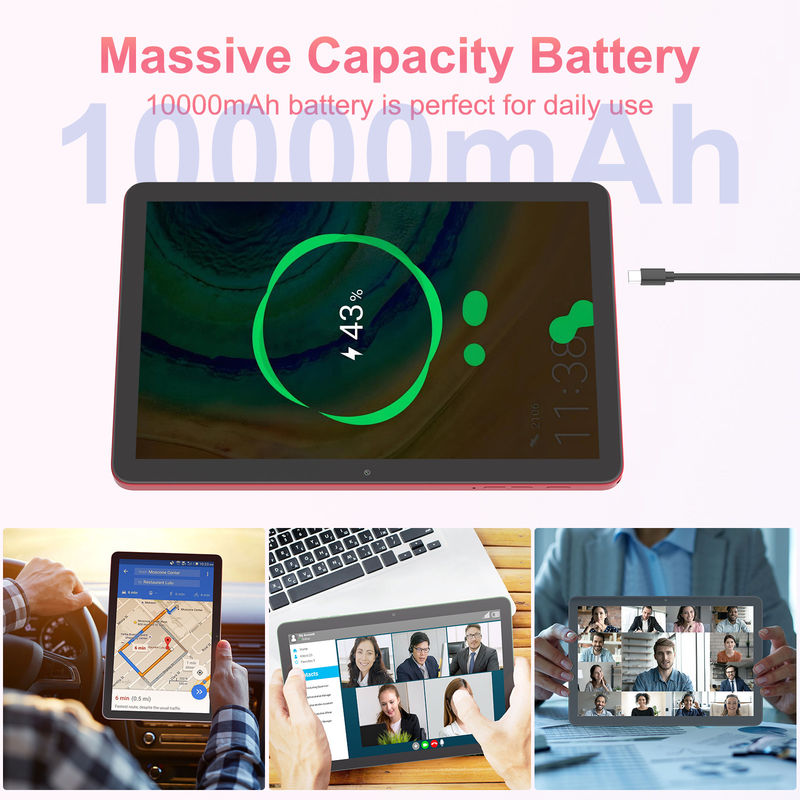 C Idea 10.1 اینچ 5g تبلت 8GB رم صفحه لمسی تبلت PC برای آموزش CM8300 Plus قرمز