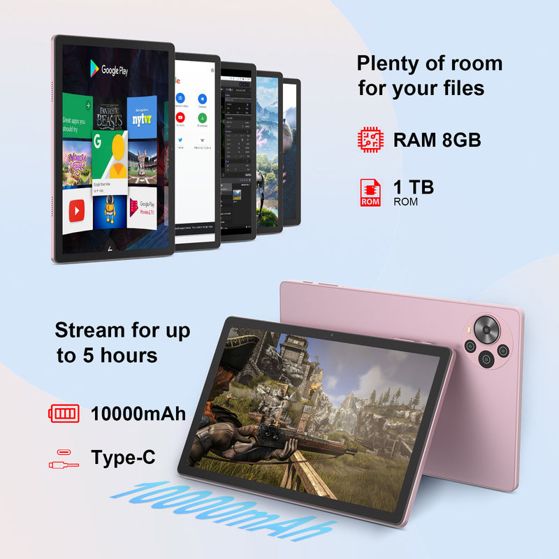 تبلت هوشمند آموزشی اندروید 14 سی ایده 10.5 اینچی برای دانش آموزان CM10500 Plus صورتی