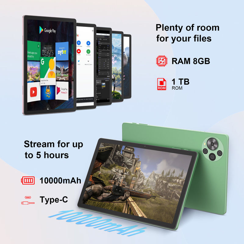 تبلت اندروید لمسی 10.5 اینچی جدیدترین ایده C با صفحه نمایش لمسی، با دو سیم کارت CM10500 Plus سبز