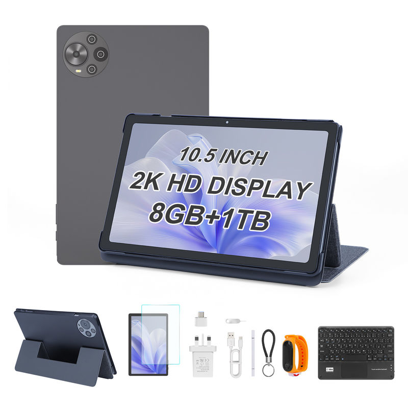 C Idea 10.5 Inch Tablet PC 2K Screen جدیدترین تبلت اندرویدی برای دانش آموزان Cm10500 Plus خاکستری