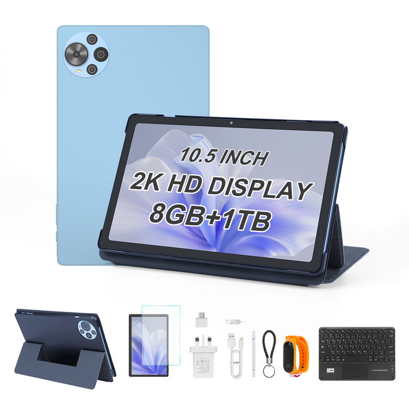 تبلت اندروید 14 سی آیدیا 10.5 اینچی با صفحه نمایش 2K، تبلت هوشمند CM10500 Plus آبی