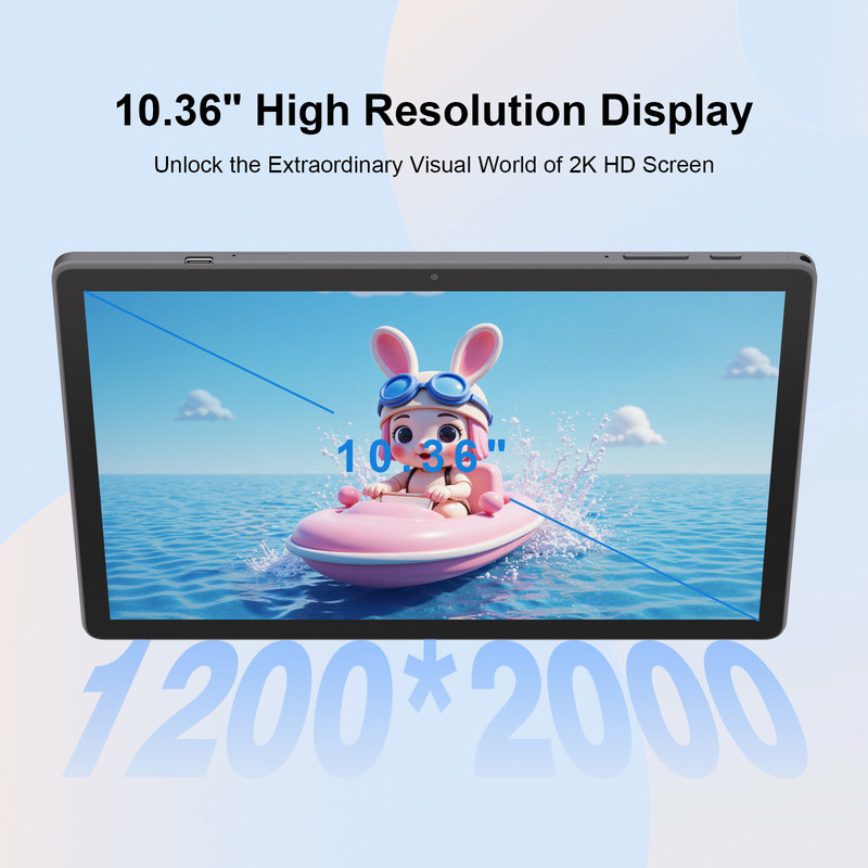 تبلت اندروید 14 سی ایده 10.36 اینچی، صفحه نمایش 2K، تبلت آموزشی برای دانش آموزان R1036