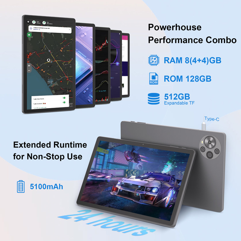 تبلت اندروید 14 سی ایده 10.36 اینچی، صفحه نمایش 2K، تبلت آموزشی برای دانش آموزان R1036