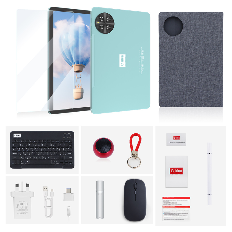 تبلت 10.1 اینچی C Idea با پردازنده MTK و وای فای، تبلت اندروید با پشتیبانی از 2 سیم کارت CM8800plus آبی