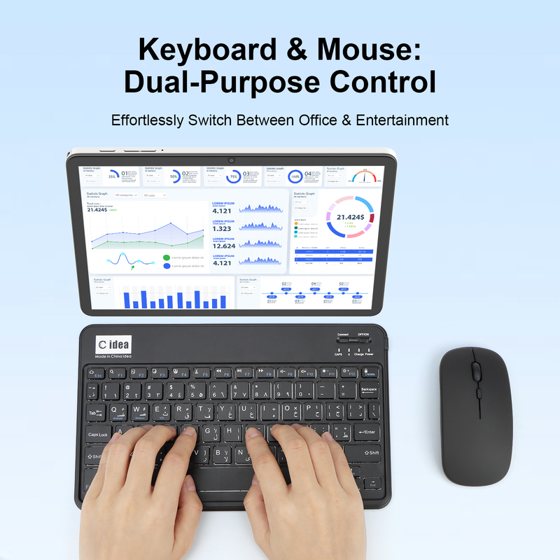 تبلت سیم‌کارت‌خور 10.1 اینچی اندروید با وای‌فای و قلم CM8800plus نقره‌ای