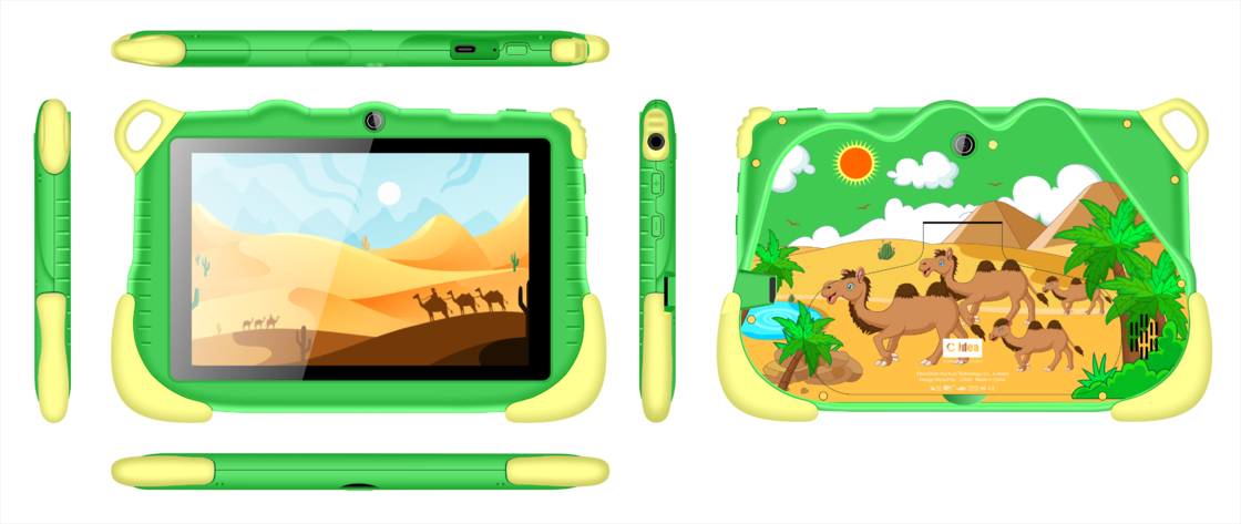 جدیدترین تبلت‌ها C Idea 6+128GB اندروید 12 تبلت Kidspad با برنامه آموزشی CM85 سبز