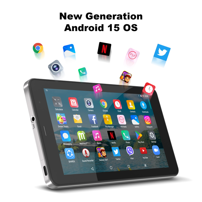 ایده C 7 اینچ تبلت وای فای با کیس 8 + 256GB ذخیره سازی پردازنده چهار هسته ای 600x1024 IPS صفحه لمسی CM516 نقره