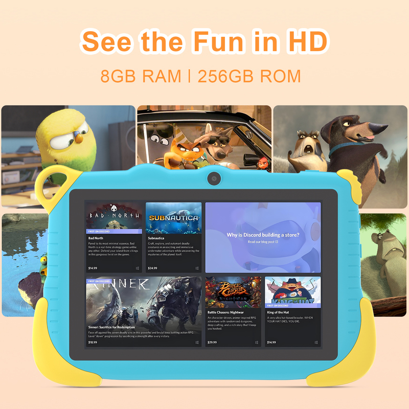 C Idea 7 اینچ اندروید 15 تبلت هوشمند آموزشی برای دانش آموزان CM78 آبی