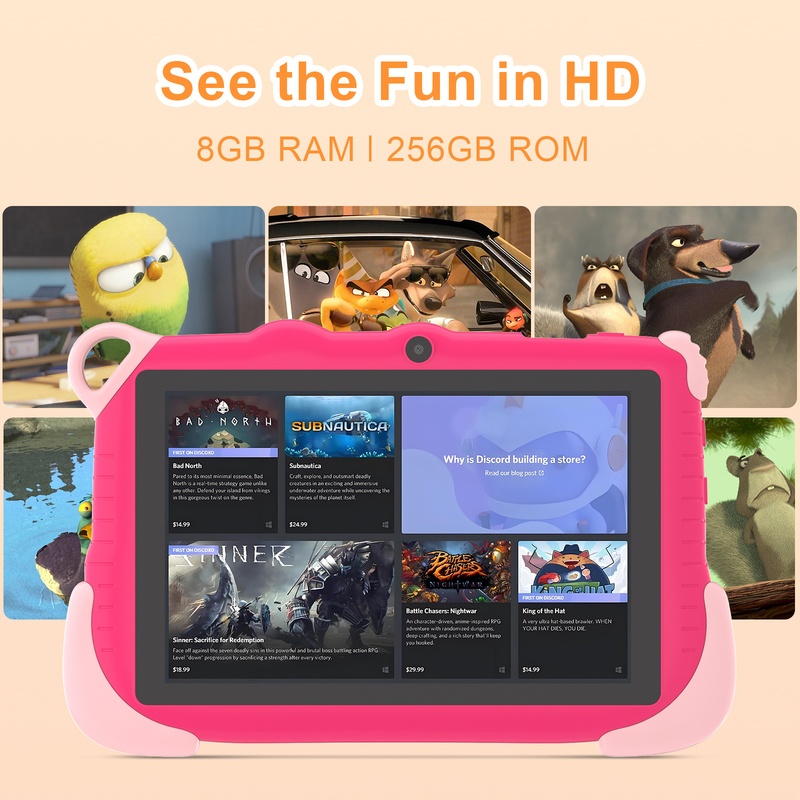 C Idea 7 اینچ اندروید 15 تبلت هوشمند آموزشی برای دانش آموزان CM78 صورتی