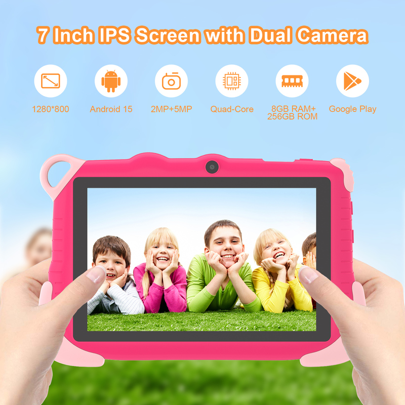 C Idea 7 اینچ اندروید 15 تبلت هوشمند آموزشی برای دانش آموزان CM78 صورتی