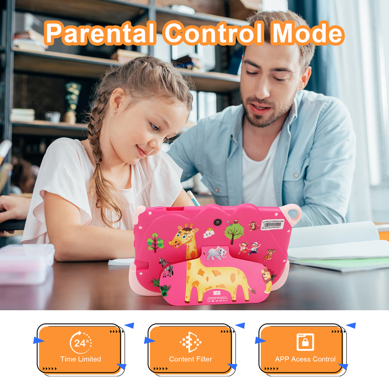 C Idea 7 اینچ اندروید 15 تبلت هوشمند آموزشی برای دانش آموزان CM78 صورتی