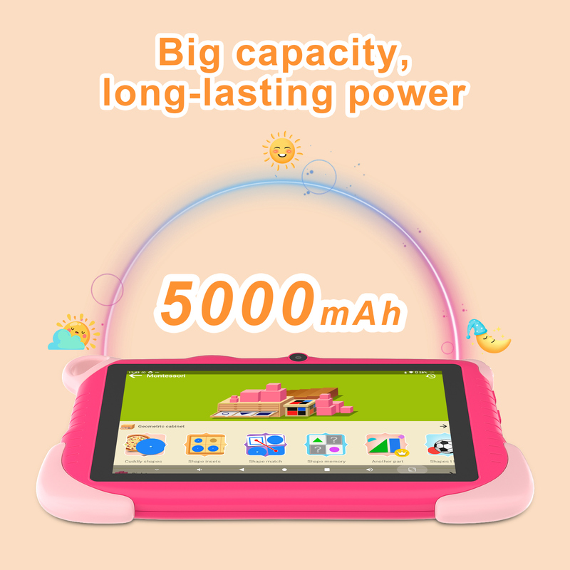 C Idea 7 اینچ اندروید 15 تبلت هوشمند آموزشی برای دانش آموزان CM78 صورتی