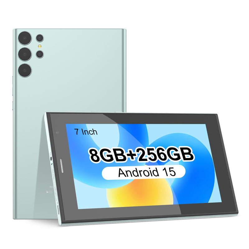 ایده C 7 اینچ تبلت وای فای با کیس 8 + 256GB ذخیره سازی پردازنده چهار هسته ای 600x1024 IPS صفحه لمسی CM524 سبز