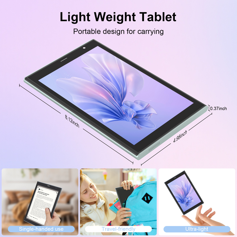 تبلت 8 اینچی وای فای C idea با حافظه 8+512 گیگابایت، پردازنده چهار هسته‌ای، صفحه نمایش لمسی IPS 800x1280، رنگ سبز CM824