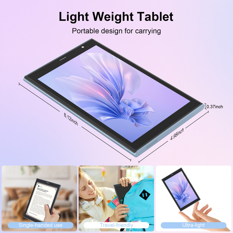 تبلت 8 اینچی وای‌فای C idea با حافظه 8+512 گیگابایت، پردازنده چهار هسته‌ای، صفحه نمایش لمسی IPS 800x1280، رنگ آبی CM824